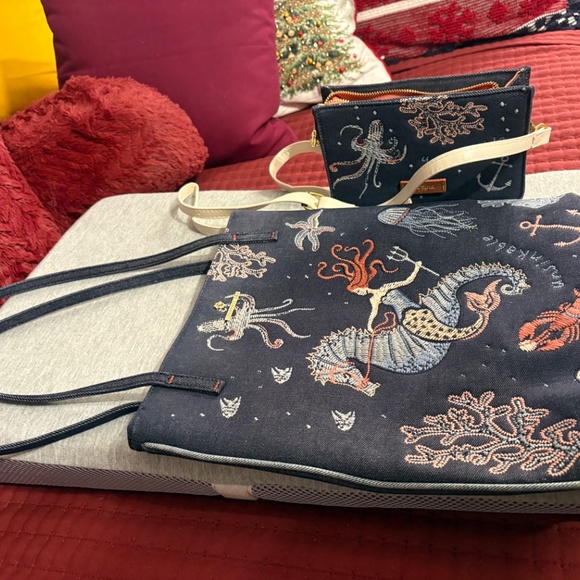 Spartina 449 Large Unsinkable Mermaid Bag & Crossbody Bag - Picture 8 of 12